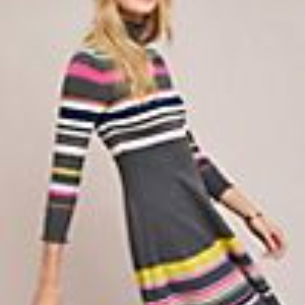 NWT Anthropologie Striped Dress Size L